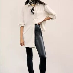 Anthropologie - NWT AVEC LES FILLES HIGH WAISTED VEGAN LEATHER SPLIT LEGGINGS